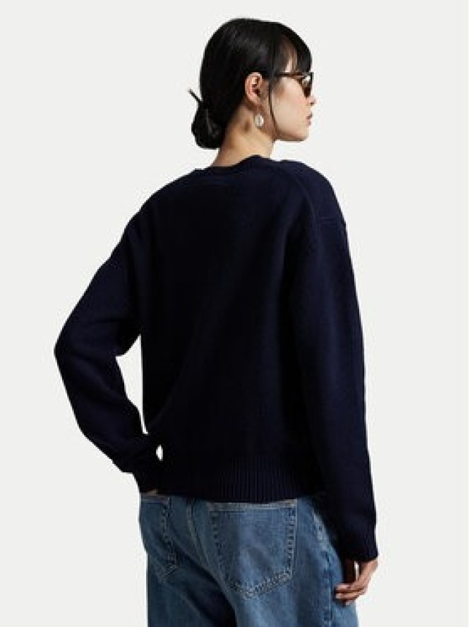 Polo Ralph Lauren Sweter 211972139001 Granatowy Relaxed Fit
