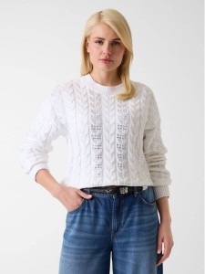 Guess Sweter 183442 Biały Classic Fit