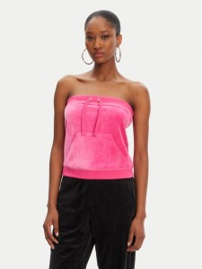 Juicy Couture Top Heritage JCGCT125023 Różowy Slim Fit