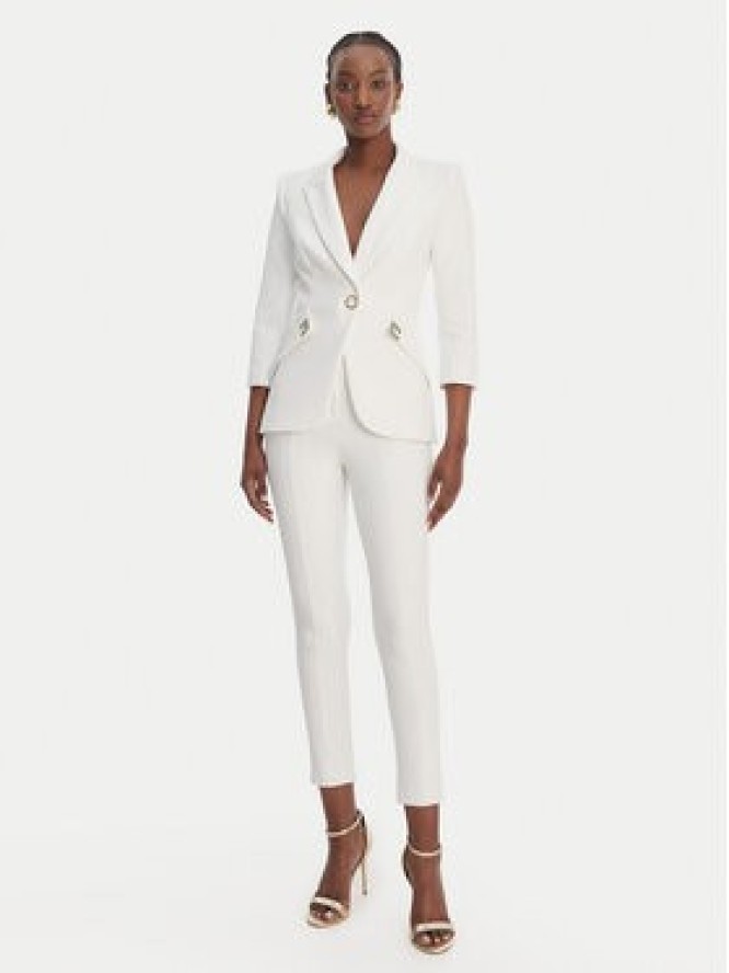 Elisabetta Franchi Spodnie materiałowe PA-158-61E2-V350 Biały Skinny Fit