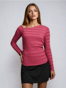 Bluzka z asymetrycznym dekoltem - Inny