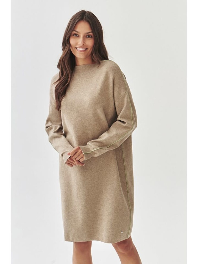 TATUUM Sukienka dzianinowa w kolorze beżowym rozmiar: XXL