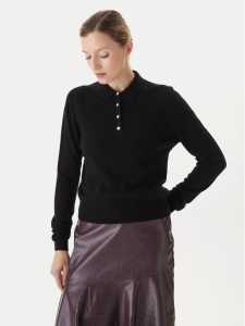 KAOS Sweter RI1KT019 Czarny Regular Fit