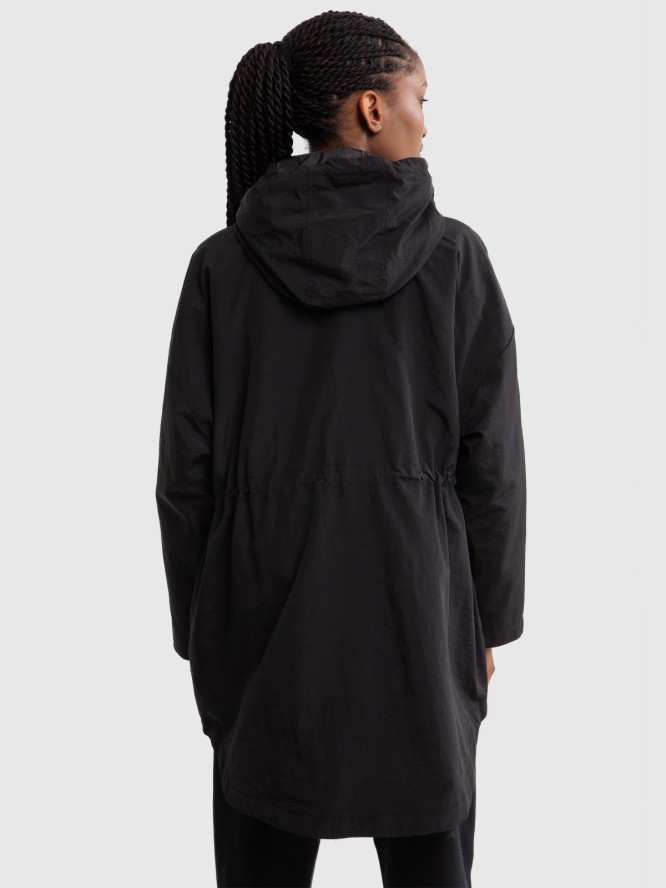 Kurtka damska parka z kapturem czarna Nebula 906