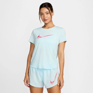 Damskie koszulka technologia Dri-FIT W NK ONE SWOOSH HBR DF SS TOP