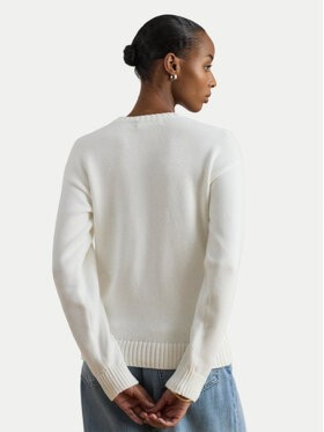 LAUREN RALPH LAUREN Sweter 200P10148001 Biały Relaxed Fit