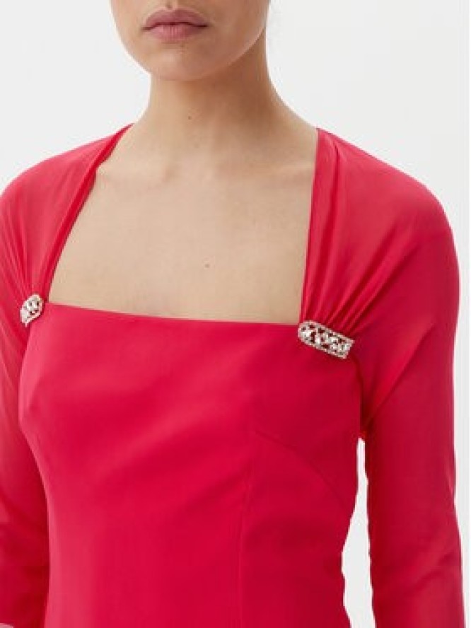 Luisa Spagnoli Sukienka koktajlowa Protocollo 541709 Czerwony Regular Fit
