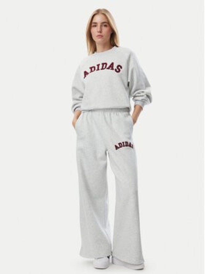 adidas Bluza Adidas Damskie 3-Stripes Crew KU0328 Szary Loose Fit
