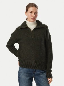 Barbour Sweter Lavensdale LKN1579OL71 Zielony ciemny Relaxed Fit