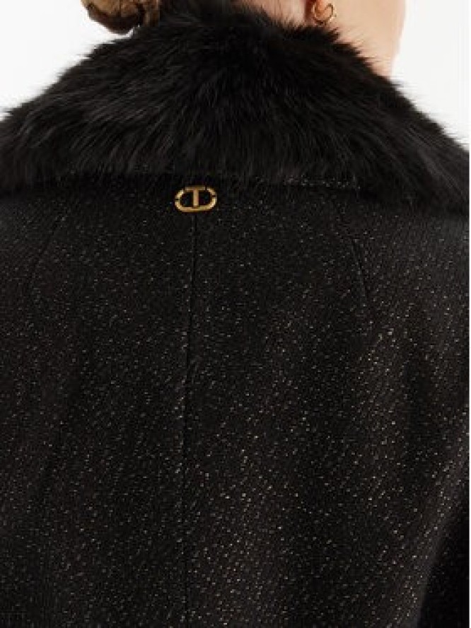 TWINSET Płaszcz zimowy 252TT2040 Czarny Regular Fit