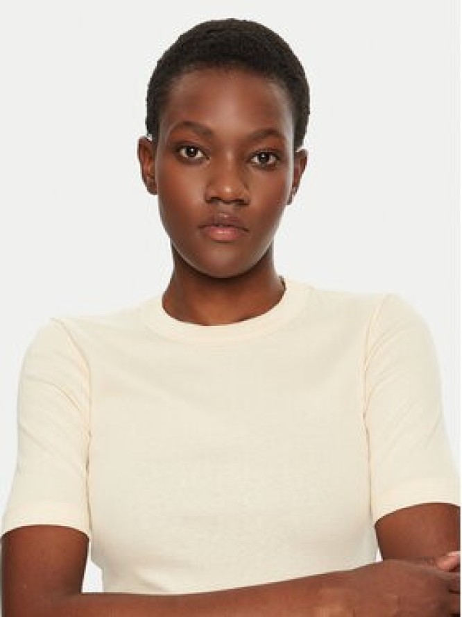 IVY OAK T-Shirt Kristin IO1100X2351 Beżowy Slim Fit