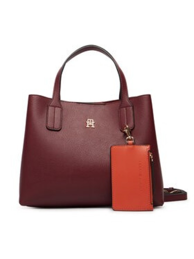 Tommy Hilfiger Torebka Th Icon Mini Satchel AW0AW18722 Bordowy