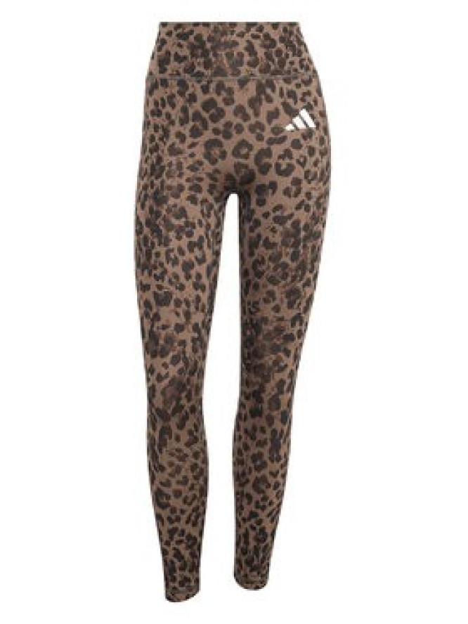 adidas Legginsy Optime Essentials 3-Stripes KZ2520 Brązowy Slim Fit