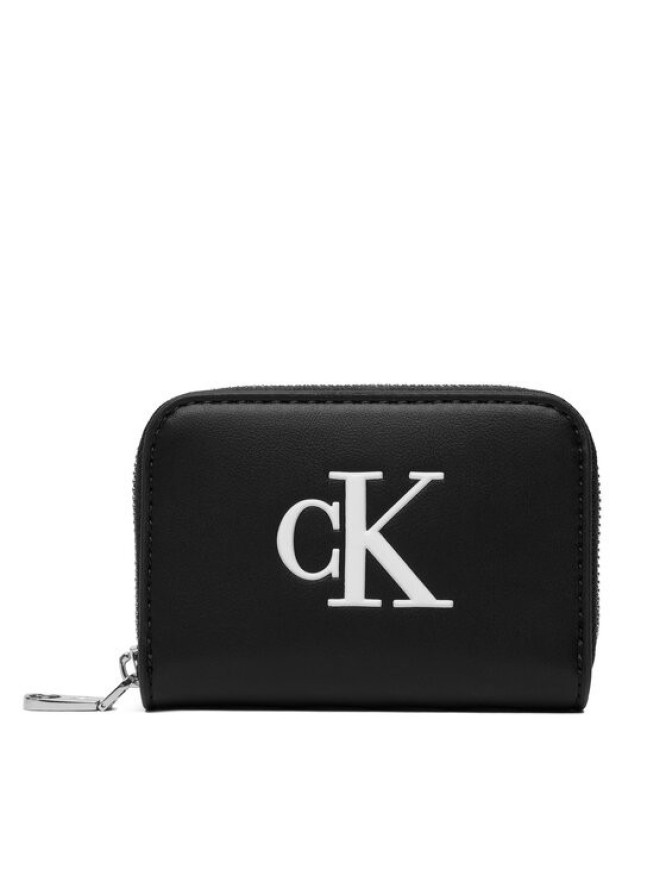 Calvin Klein Portfel Bold Ck Medium Zip Around LV04F1154G Czarny