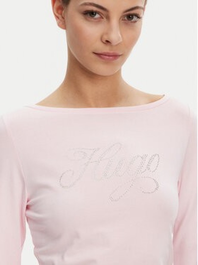 HUGO Bluzka 50537227 Różowy Slim Fit