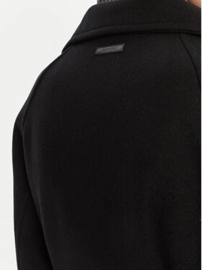 Calvin Klein Płaszcz wełniany LV044D557G Czarny Regular Fit