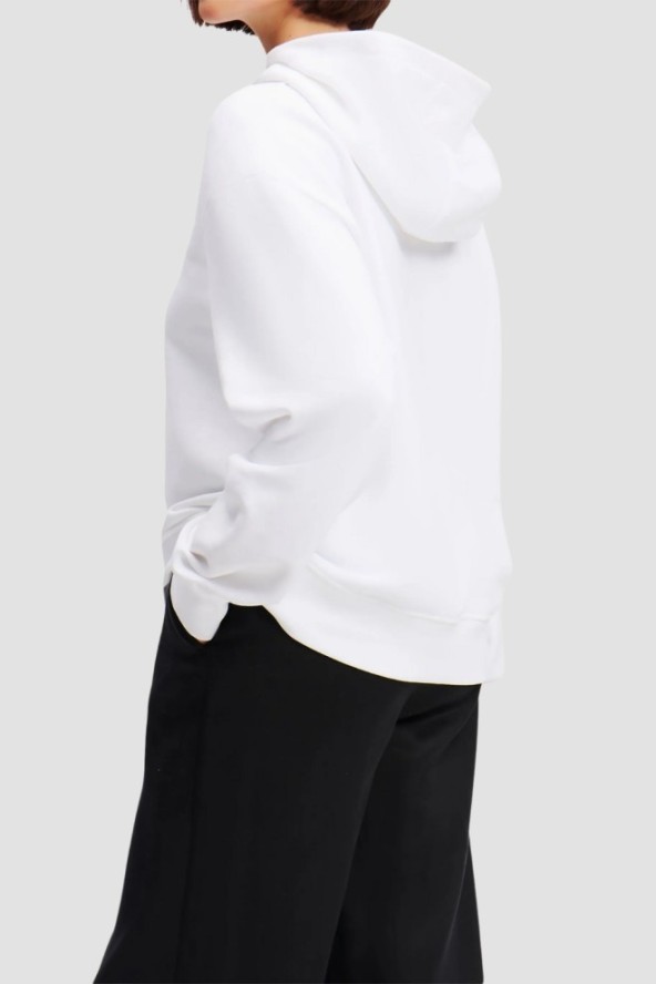 KARL LAGERFELD Biała damska bluza Ikon Aquarelle K Hoodie, Rozmiar S