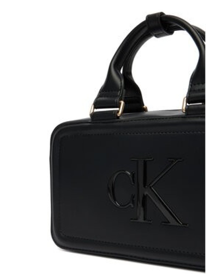 Calvin Klein Torebka Bold Ck Bauletto Crossbody LV04F3411G Czarny