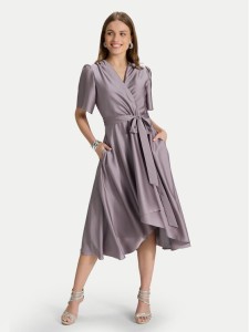 Swing Sukienka koktajlowa 5AJ04000 Fioletowy Regular Fit