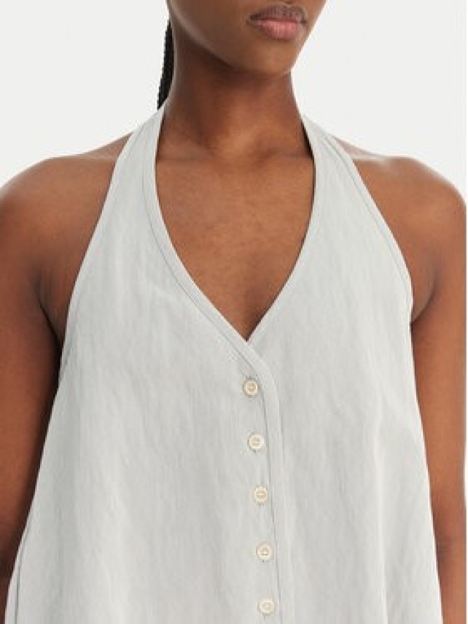 Eleh Bluzka SS260092 Błękitny Relaxed Fit