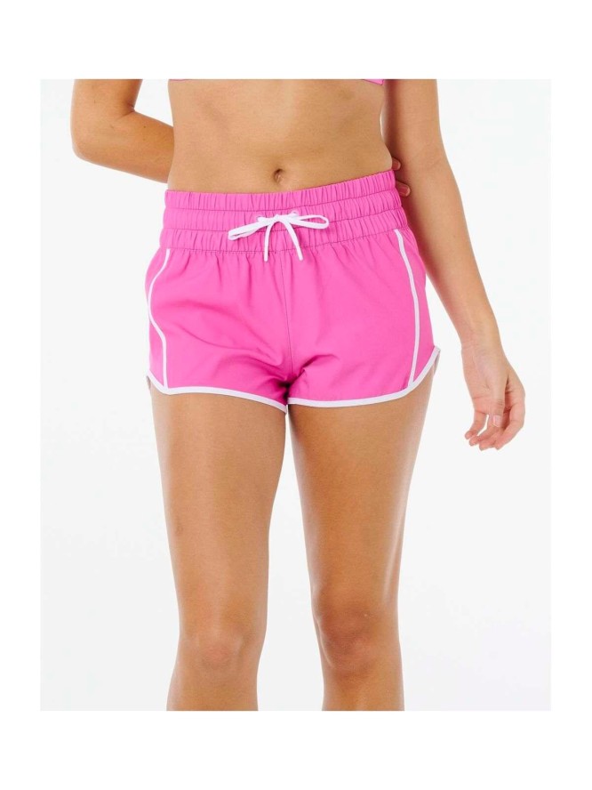 Damskie boardshorty surfingowe RIP CURL High Waist Retro Volley 3 różowe