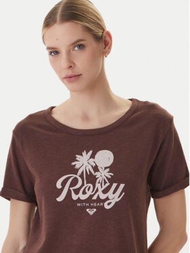 Roxy T-Shirt Oceanwave ERJZT06096 Beżowy Loose Fit