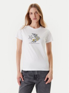 Converse T-Shirt Nature Star Chevron 10027752-A02 Biały Regular Fit