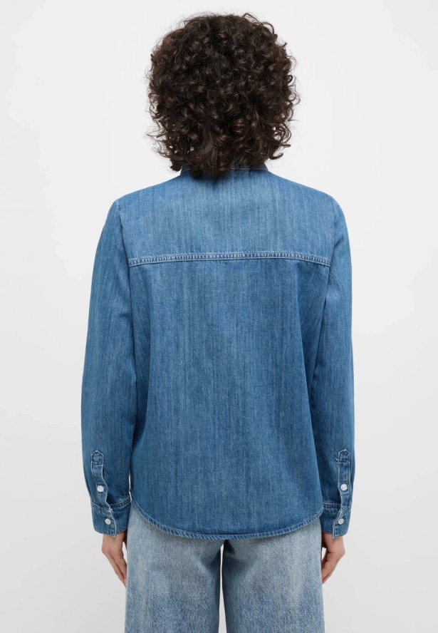 Damska Koszula Mustang Style Sedana Basic Shirt Denim Blue 1015590 5000 540