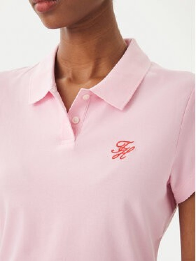 Tommy Hilfiger Polo 1985 Logo WW0WW49259 Różowy jasny Slim Fit
