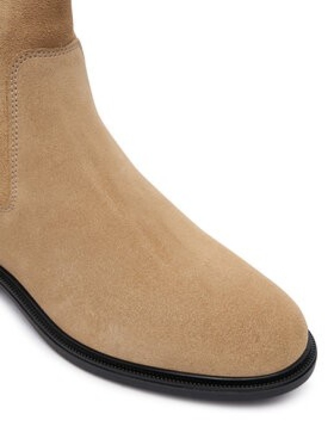 Tommy Hilfiger Sztyblety Enamel Flag Suede Ankle Chelsea FW0FW09575 Beżowy