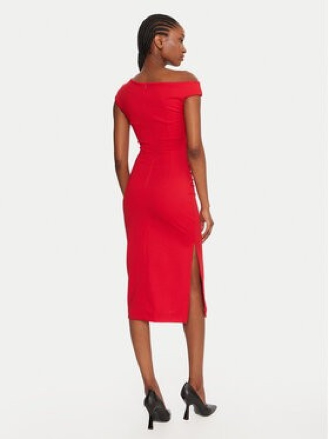 Rinascimento Sukienka koktajlowa CFC0125334003 Czerwony Slim Fit