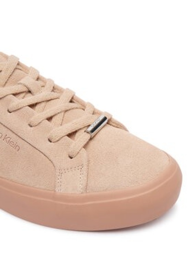 Calvin Klein Sneakersy Lace-Up Sneaker Suede/Wl Ck HW0HW02679 Różowy