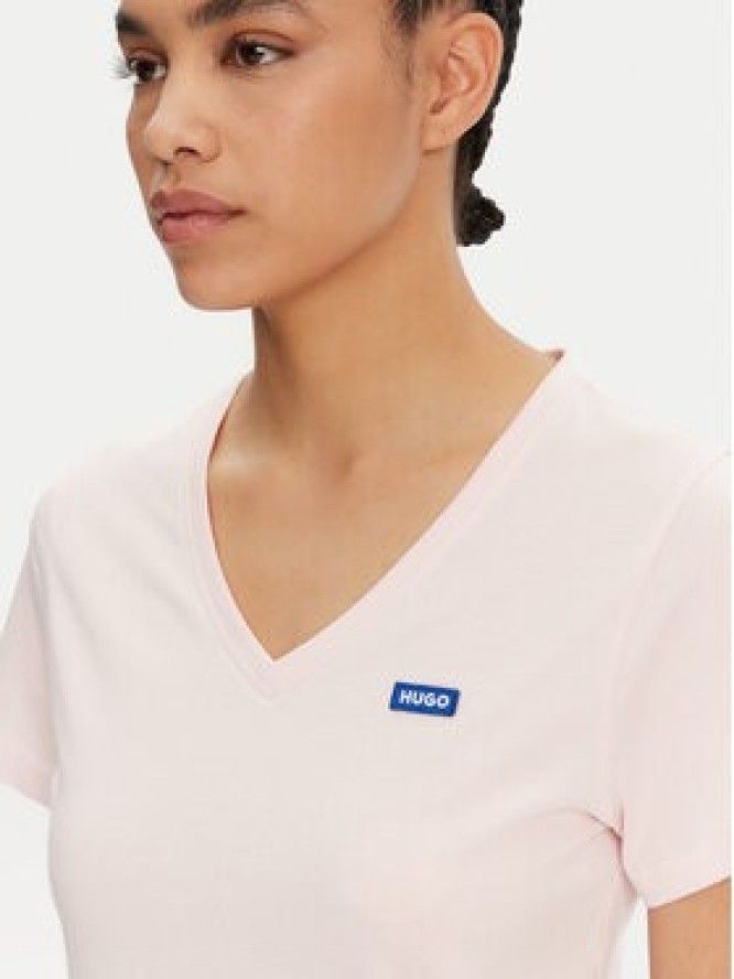 HUGO T-Shirt Classic 50513667 Różowy Slim Fit