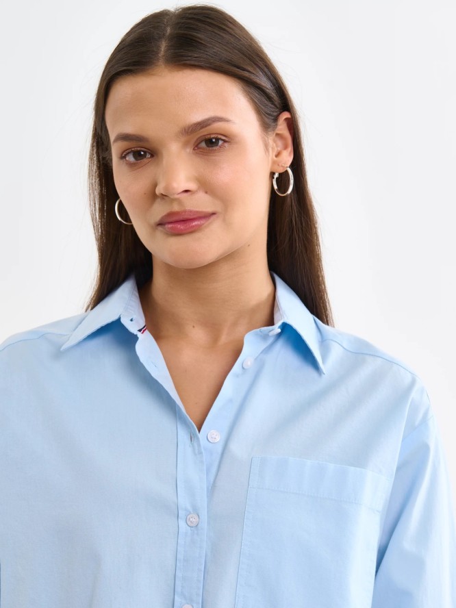 Koszula damska oversize niebieska Lamesa 400
