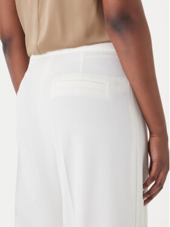 HUGO Spodnie materiałowe Huzili 50558131 Écru Wide Leg