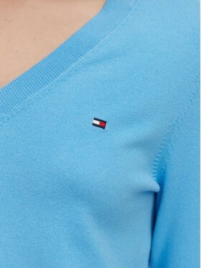 Tommy Hilfiger Sweter WW0WW40098 Niebieski Regular Fit
