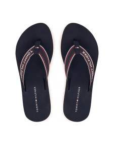 Tommy Hilfiger Japonki Th Corporate Wedge Summer Sandal FW0FW09695 Granatowy