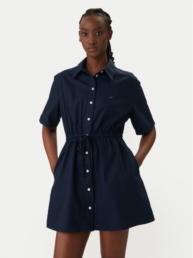 Tommy Jeans Sukienka koszulowa DW0DW20617 Granatowy Regular Fit