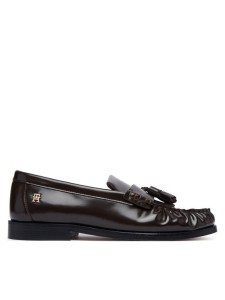 Tommy Hilfiger Mokasyny Tassel Abrasivato FW0FW09460 Brązowy ciemny