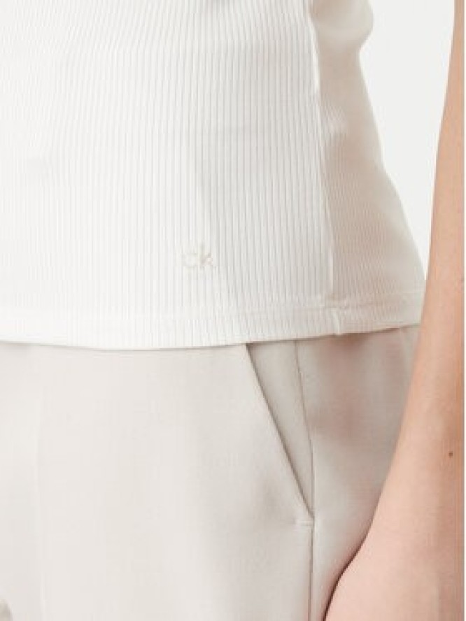 Calvin Klein Top K20K208246 Biały Slim Fit