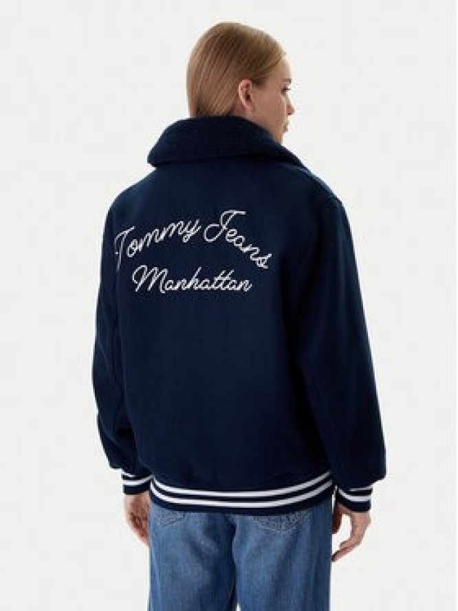 Tommy Jeans Kurtka bomber Varsity DW0DW22051 Granatowy Relaxed Fit