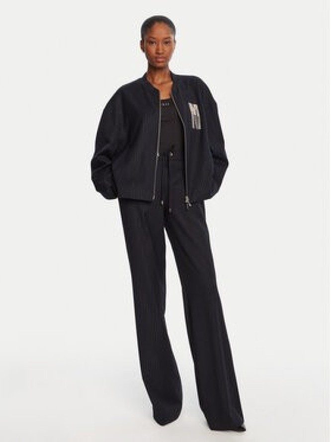 Lola Casademunt by Maite Spodnie materiałowe MF2514001 Granatowy Wide Leg