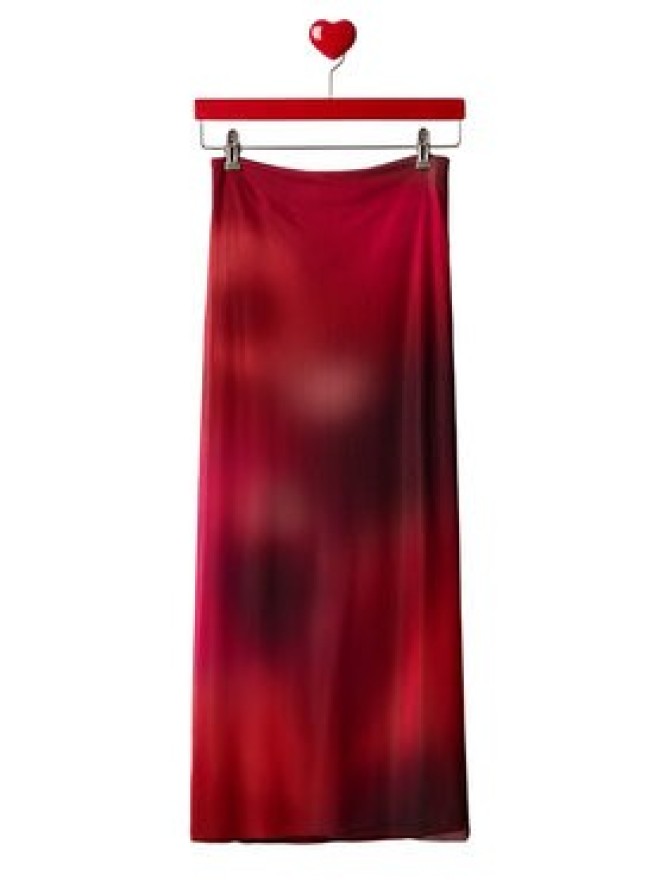 Desigual Spódnica ołówkowa Asmee 26SWFK02 Czerwony Slim Fit