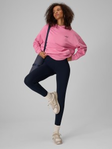 4F Legginsy dzianinowe damskie - granatowe L