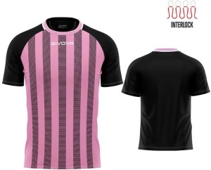 Koszulka sportowa Givova Rugby Różowo-czarna Różowa