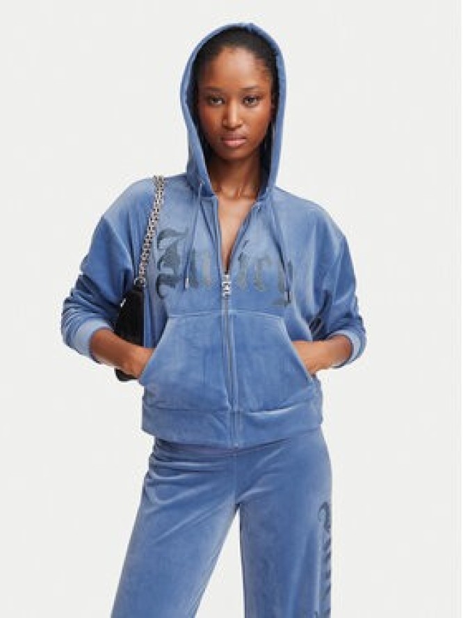 Juicy Couture Bluza Old Gothic JCWAS226333 Niebieski Slim Fit