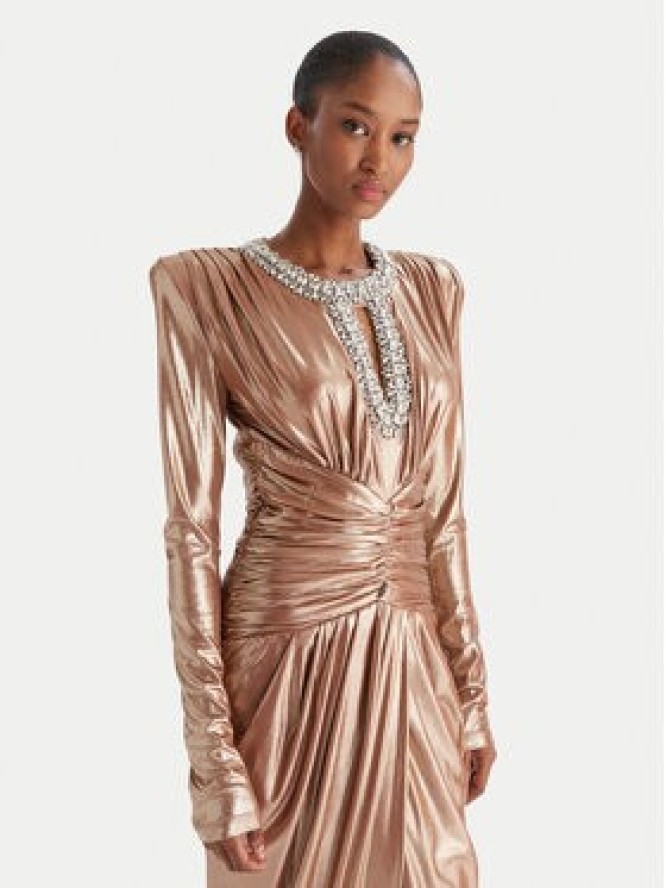 Babylon Sukienka wieczorowa S00835 Złoty Regular Fit