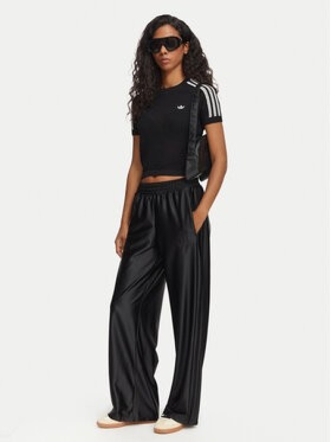 adidas Spodnie materiałowe Essentials Satin KV6849 Czarny Regular Fit