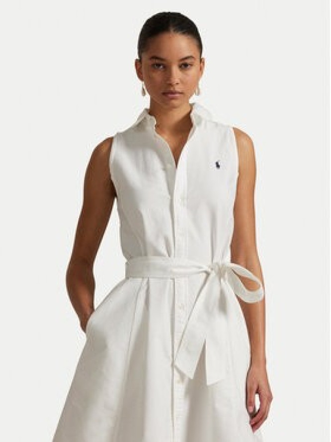 Polo Ralph Lauren Sukienka koszulowa 211906437001 Biały Regular Fit