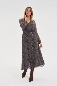 Wzorzysta sukienka czarna